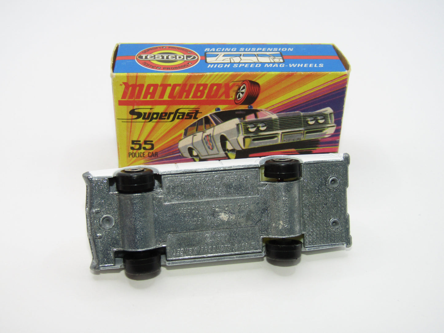 Matchbox Superfast 55B Mercury Commuter Police Car 5 SPOKE SMALL SLOT Wheels