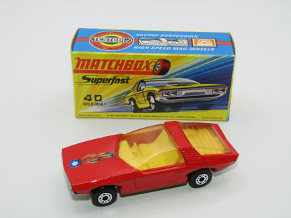 Matchbox Superfast 40A Vauxhall Guildsman DOT DASH Wheels BLUE FLAMES Label