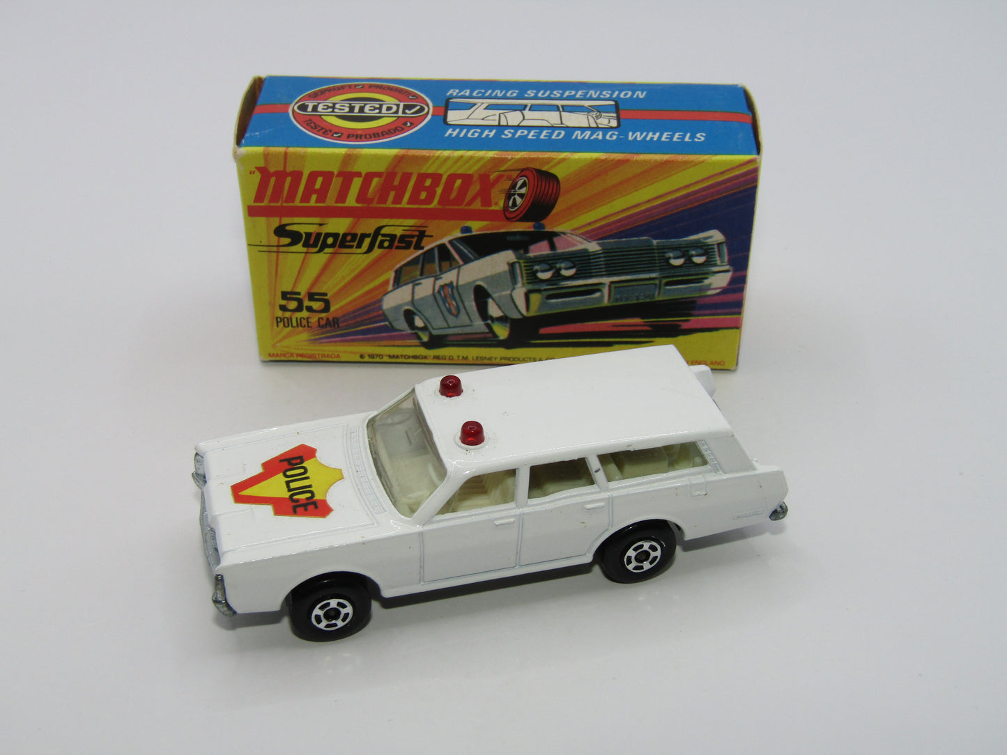 Matchbox Superfast 55B Mercury Commuter Police Car Bonnet Labels Only