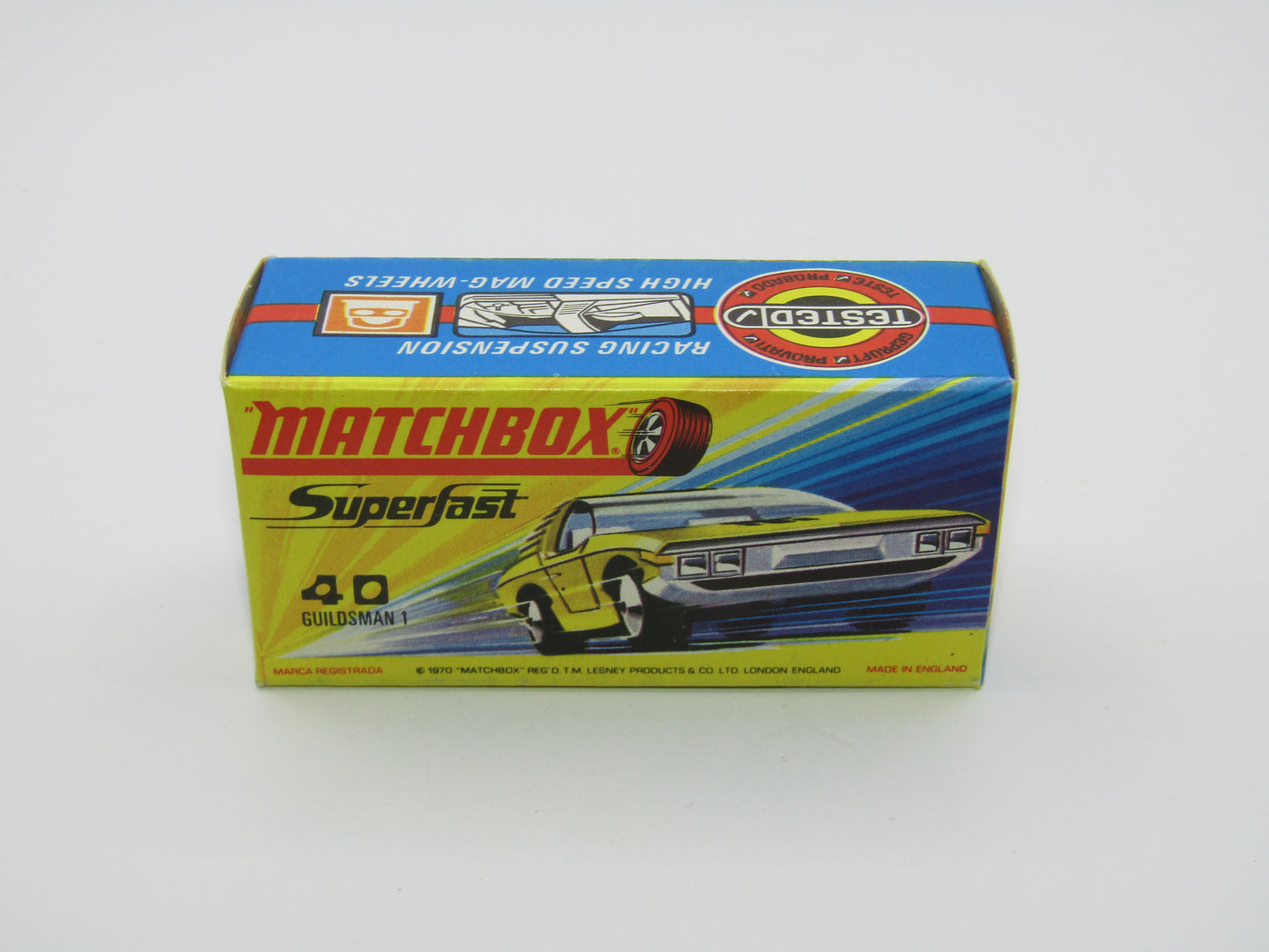 Matchbox Superfast 40A Vauxhall Guildsman DOT DASH Wheels BLUE FLAMES Label