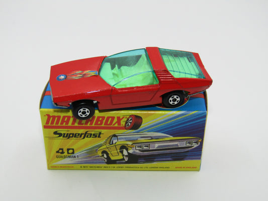 Matchbox Superfast 40A Vauxhall Guildsman Red GREEN Windows 5 Spoke Wheels