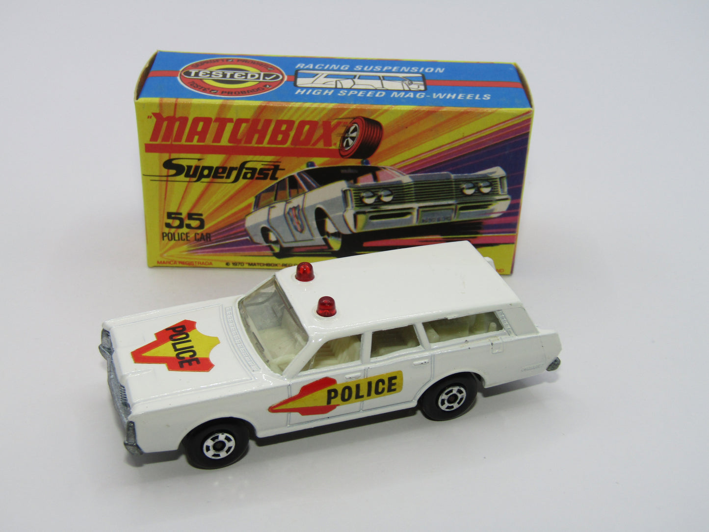 Matchbox Superfast 55B Mercury Commuter Police Car Bonnet & Side Labels
