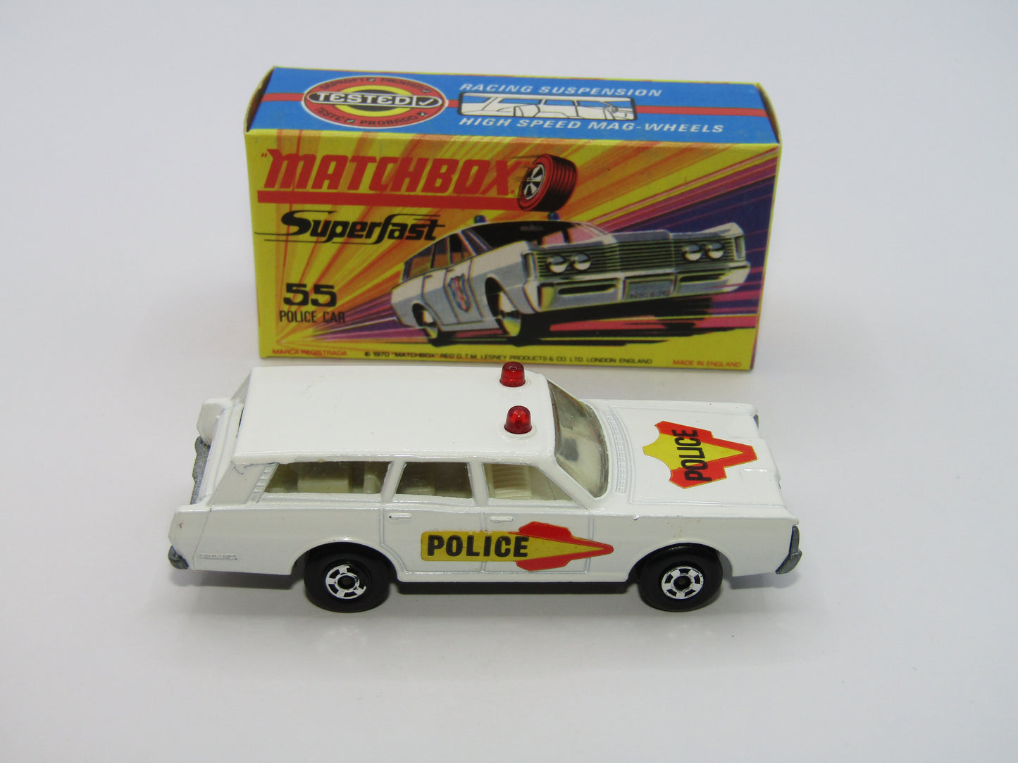 Matchbox Superfast 55B Mercury Commuter Police Car Bonnet & Side Labels