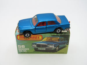 Matchbox Superfast 56C Mercedes 450SEL RED Interior CLEAR Windows