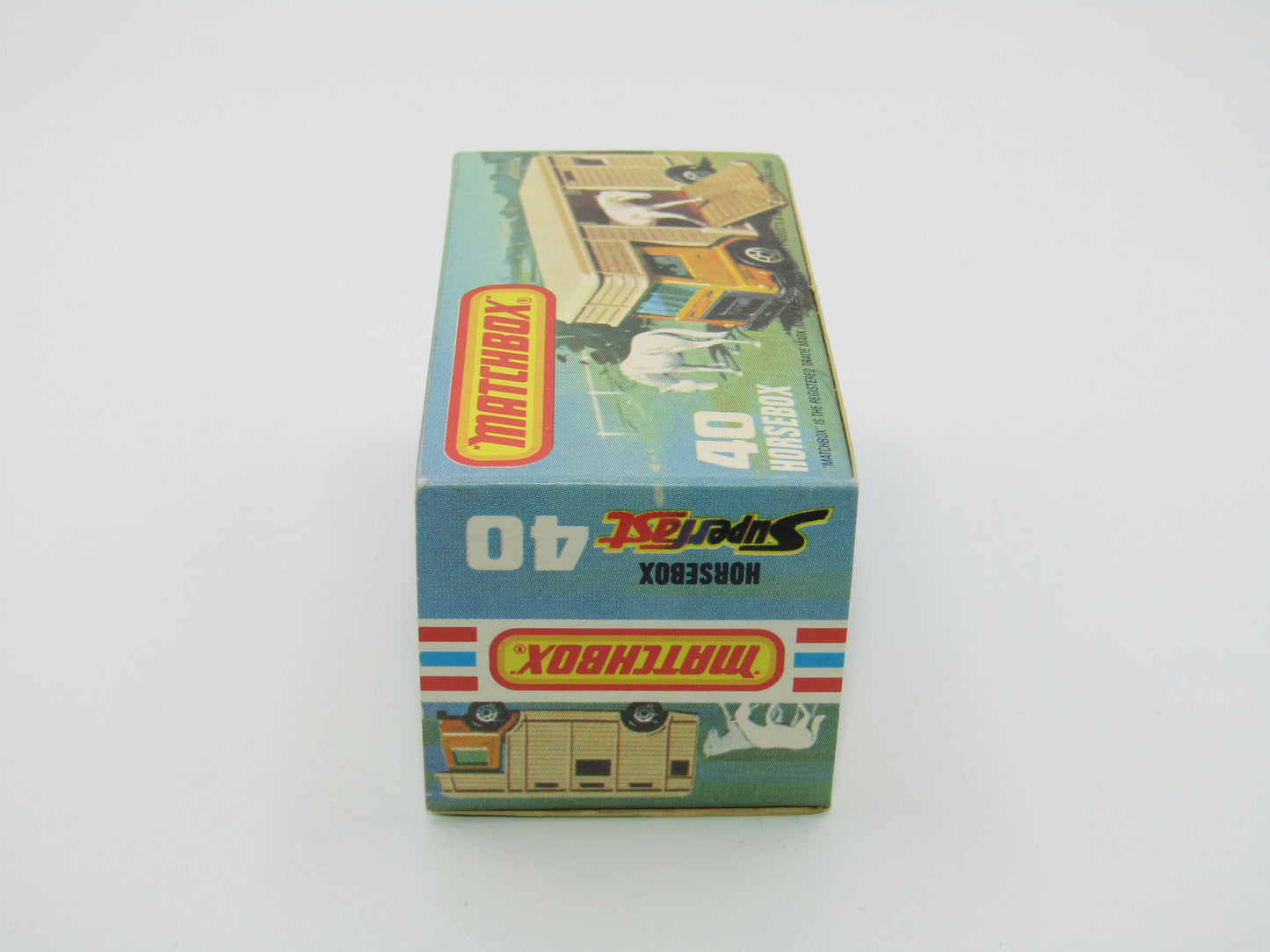 Matchbox Superfast 40B Horse Box Metallic Green SILVER BASE & WHITE Door