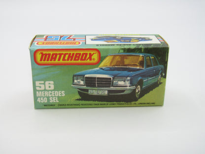 Matchbox Superfast 56C Mercedes 450SEL RED Interior CLEAR Windows