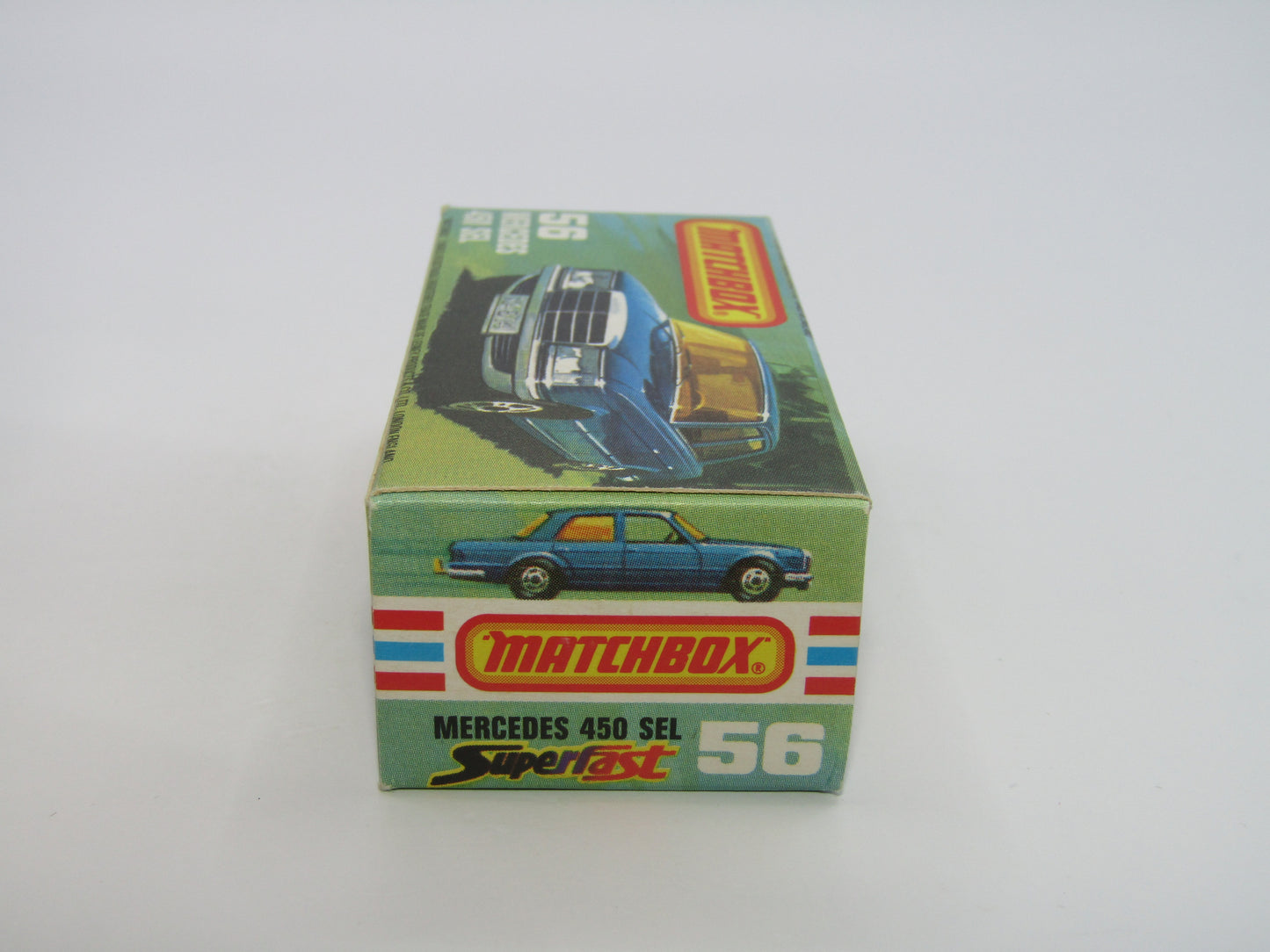 Matchbox Superfast 56C Mercedes 450SEL RED Interior CLEAR Windows