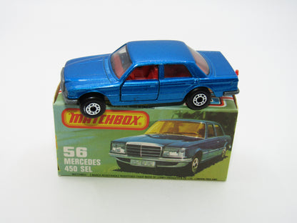 Matchbox Superfast 56C Mercedes 450SEL RED Interior SMOKE Windows
