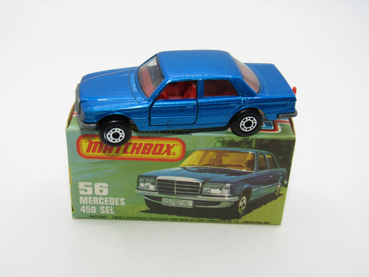 Matchbox Superfast 56C Mercedes 450SEL RED Interior SMOKE Windows
