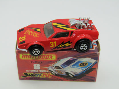 Matchbox Superfast 8C De Tomaso Pantera Hong Kong Base Greased Lightning