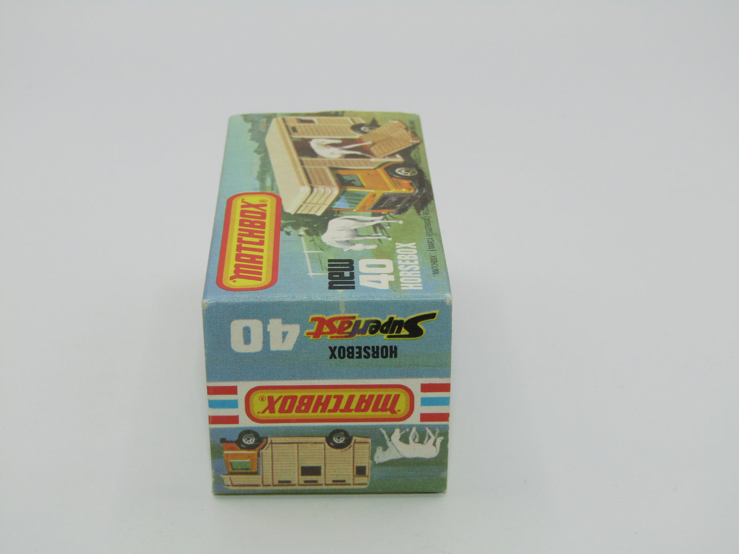 Matchbox Superfast 40B Horse Box Metallic Green GREY DOOR Unpainted Base