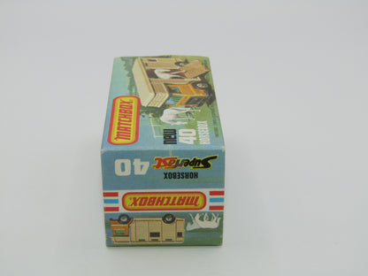 Matchbox Superfast 40B Horse Box Metallic Green GREY DOOR Unpainted Base