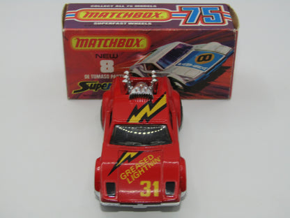 Matchbox Superfast 8C De Tomaso Pantera Hong Kong Base Greased Lightning