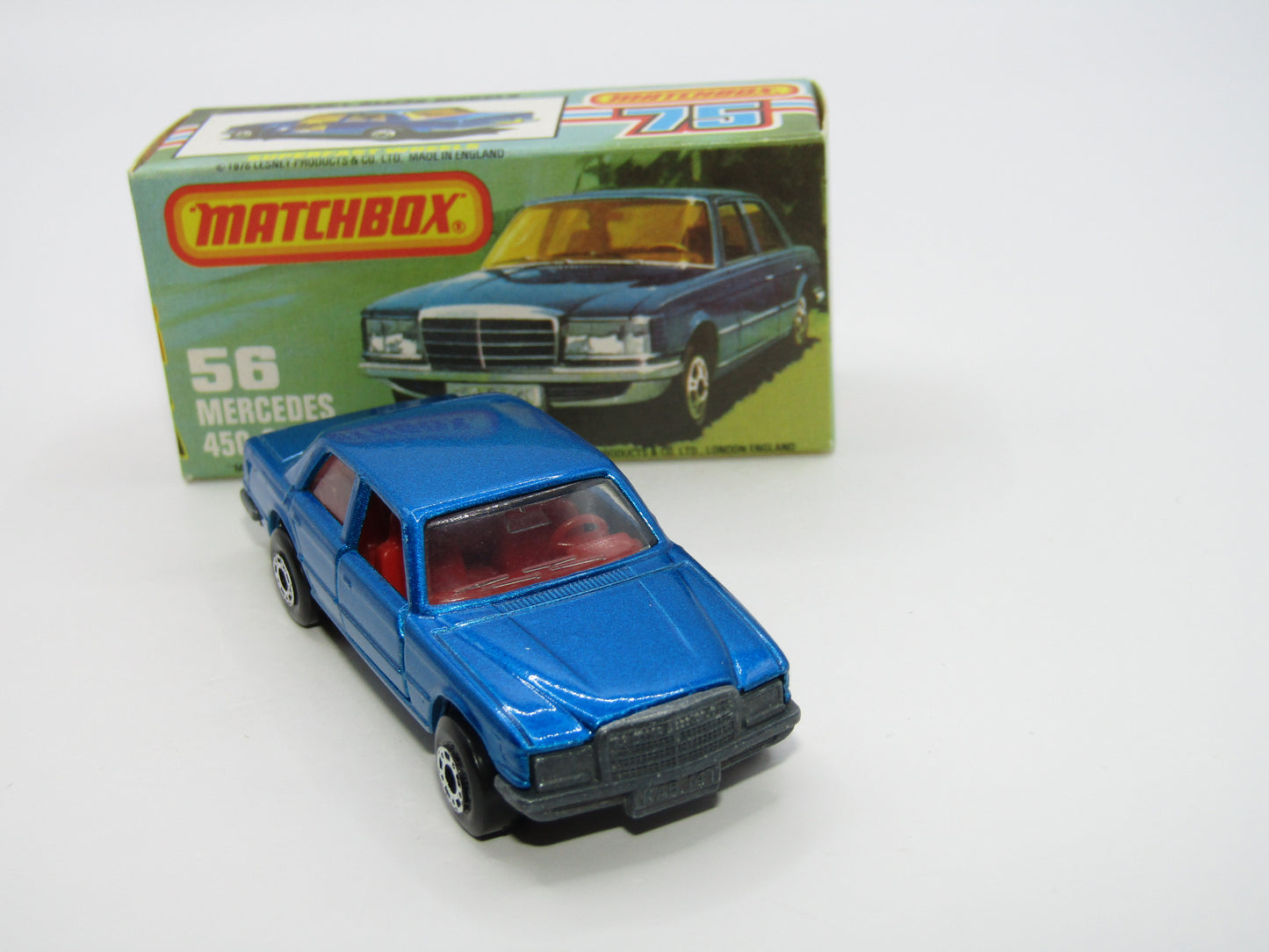 Matchbox Superfast 56C Mercedes 450SEL RED Interior SMOKE Windows
