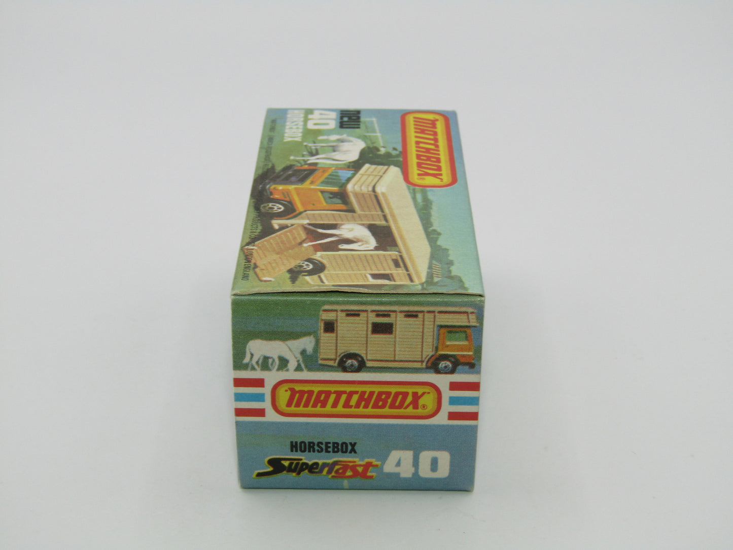 Matchbox Superfast 40B Horse Box Metallic Green GREY DOOR Unpainted Base