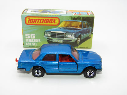 Matchbox Superfast 56C Mercedes 450SEL RED Interior SMOKE Windows