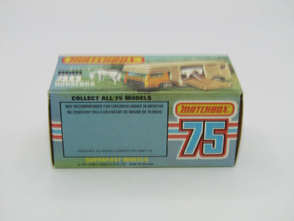 Matchbox Superfast 40B Horse Box Metallic Green GREY DOOR Unpainted Base