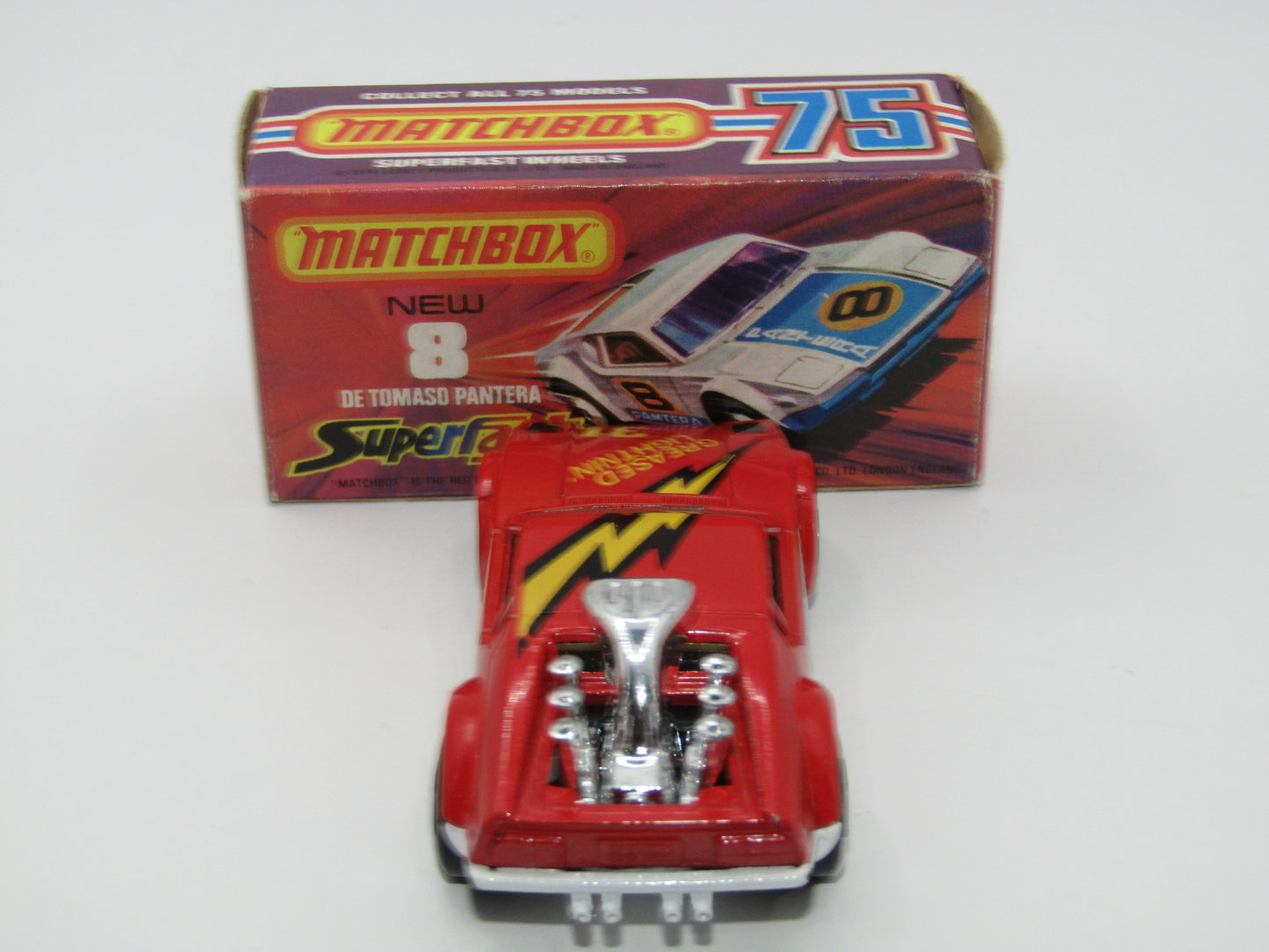 Matchbox Superfast 8C De Tomaso Pantera Hong Kong Base Greased Lightning