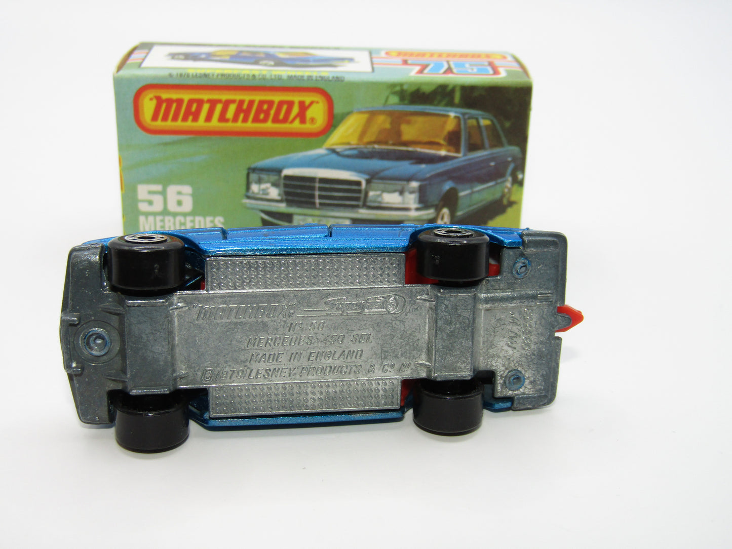 Matchbox Superfast 56C Mercedes 450SEL RED Interior SMOKE Windows