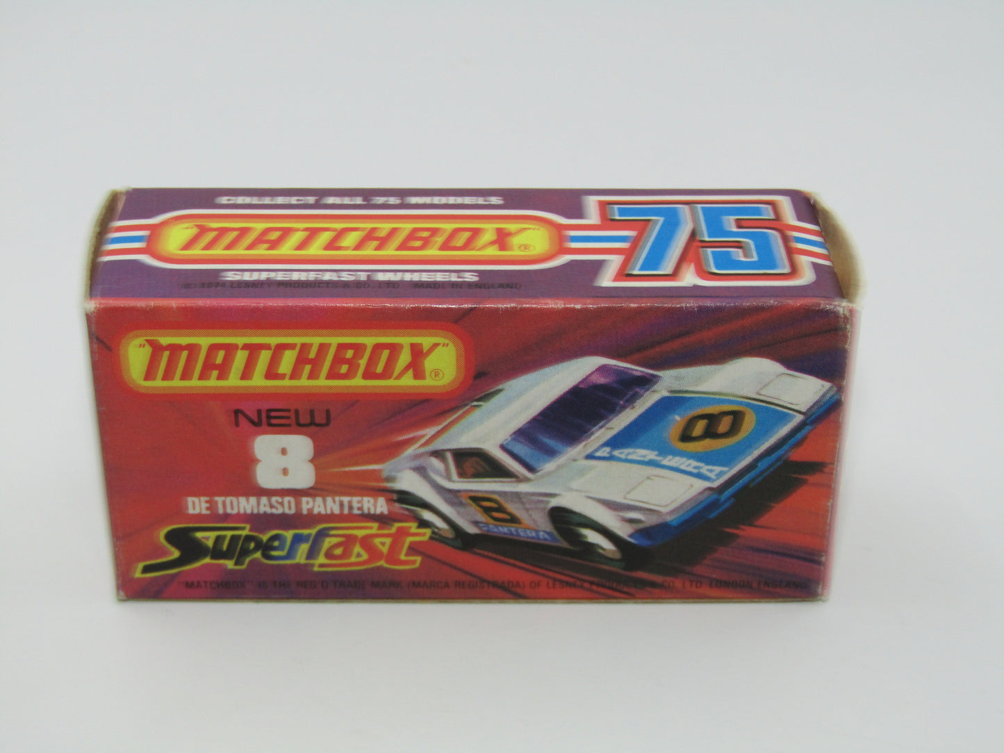 Matchbox Superfast 8C De Tomaso Pantera Hong Kong Base Greased Lightning