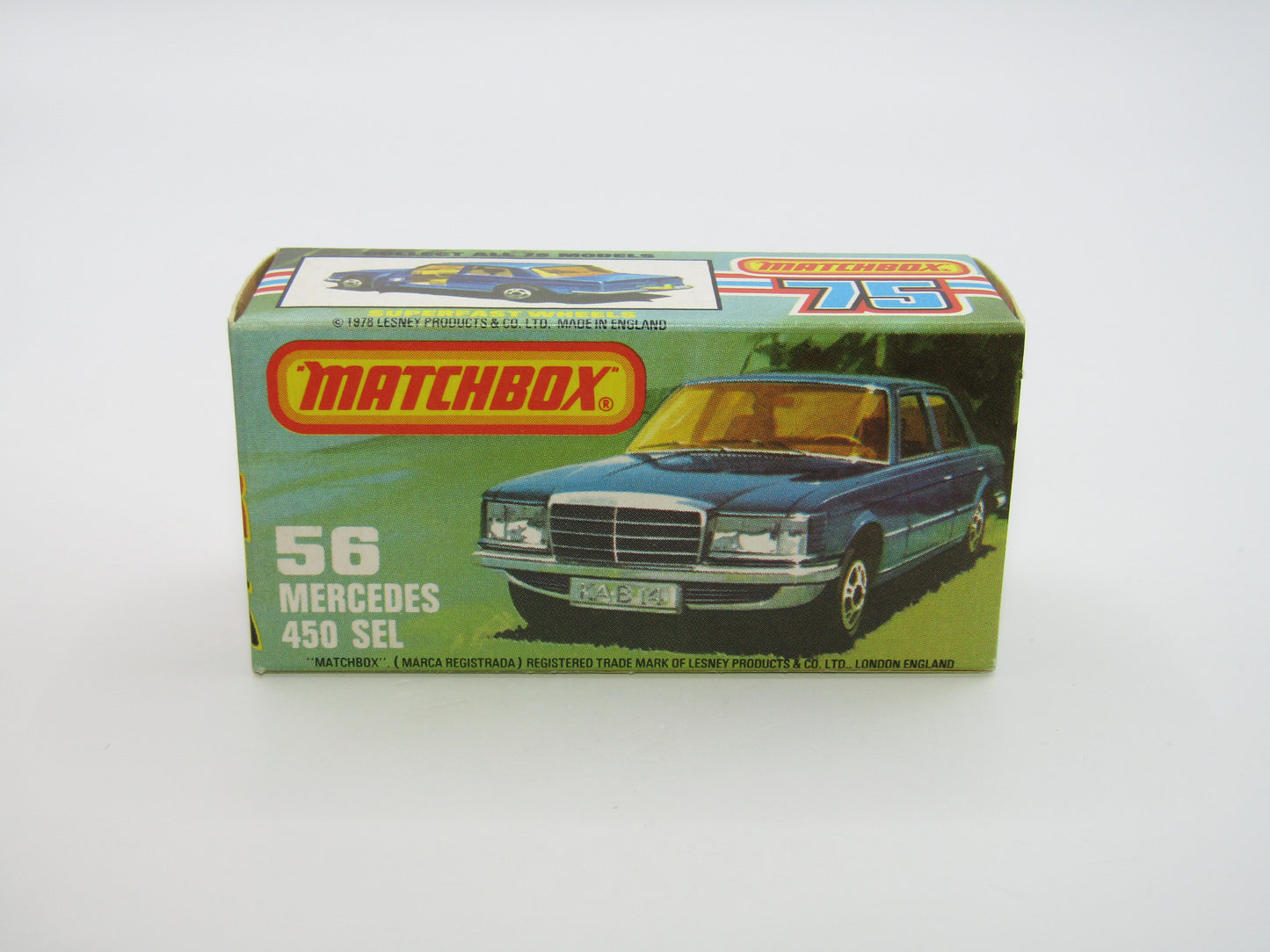 Matchbox Superfast 56C Mercedes 450SEL RED Interior SMOKE Windows