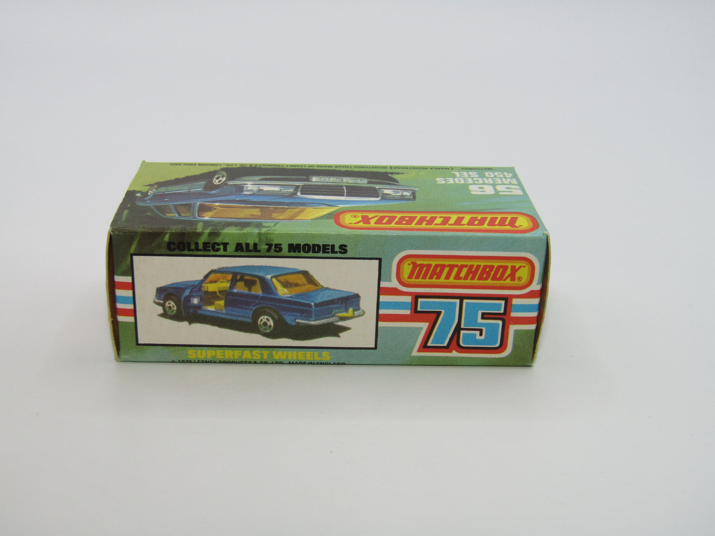 Matchbox Superfast 56C Mercedes 450SEL RED Interior SMOKE Windows