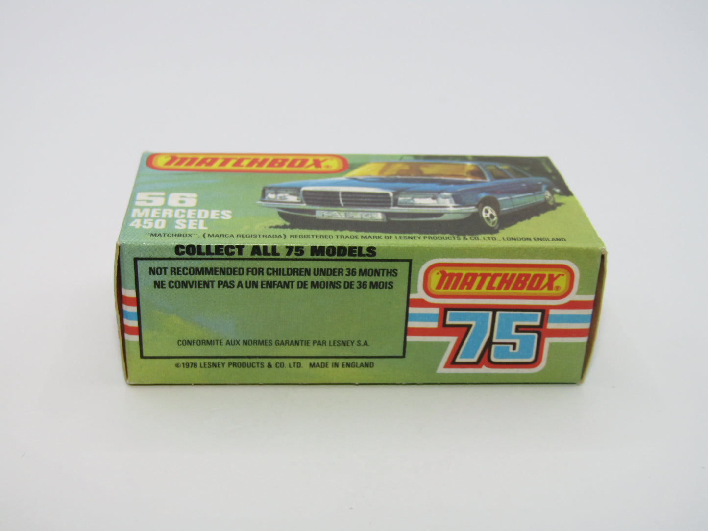 Matchbox Superfast 56C Mercedes 450SEL RED Interior SMOKE Windows
