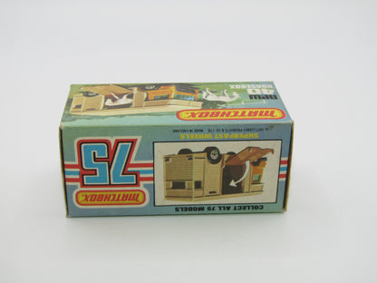 Matchbox Superfast 40B Horse Box YELLOW, Gloss Black Base BROWN DOOR