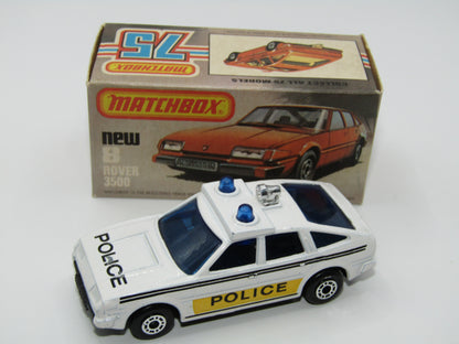 Matchbox Superfast 8F Rover 3500 Police Car BLACK Interior