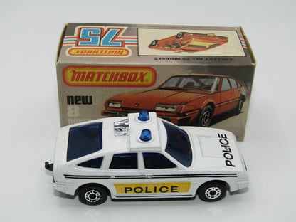 Matchbox Superfast 8F Rover 3500 Police Car BLACK Interior
