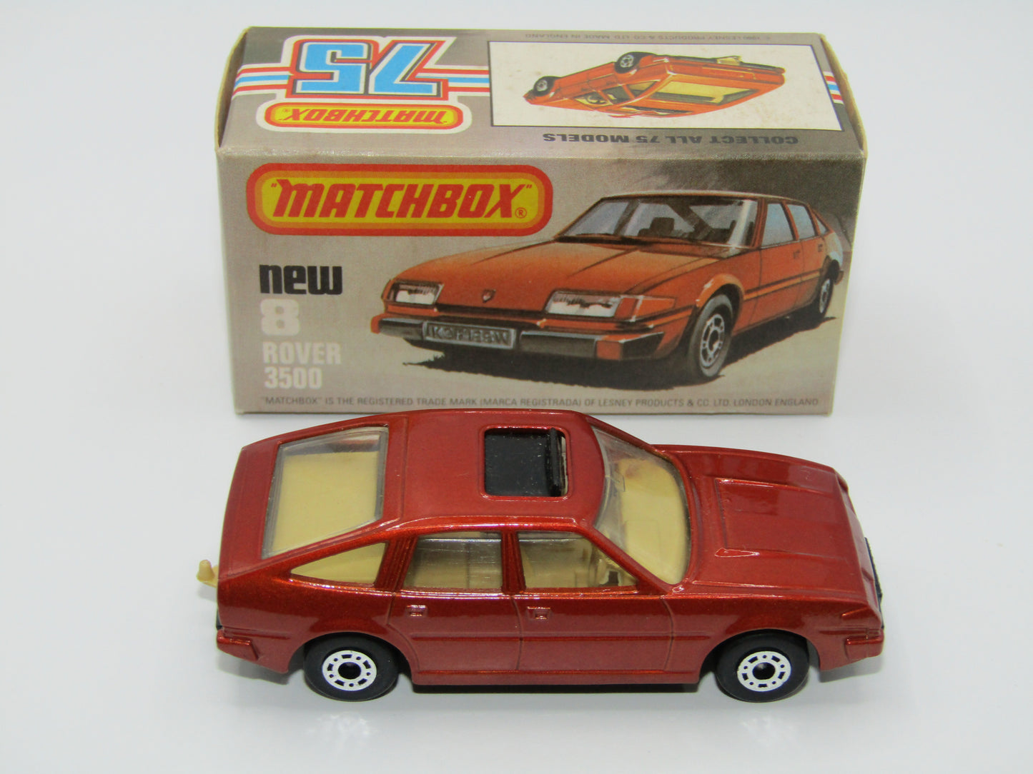 Matchbox Superfast 8D Rover 3500 DARK Bronze Beige Interior