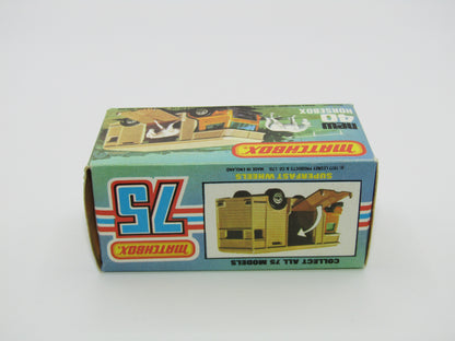 Matchbox Superfast 40B Horse Box YELLOW, OPAQUE WHITE Door Gloss Black Base
