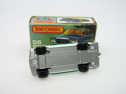 Matchbox Superfast 56C Mercedes 450SEL Police Car Light Green Tampo Silver Base