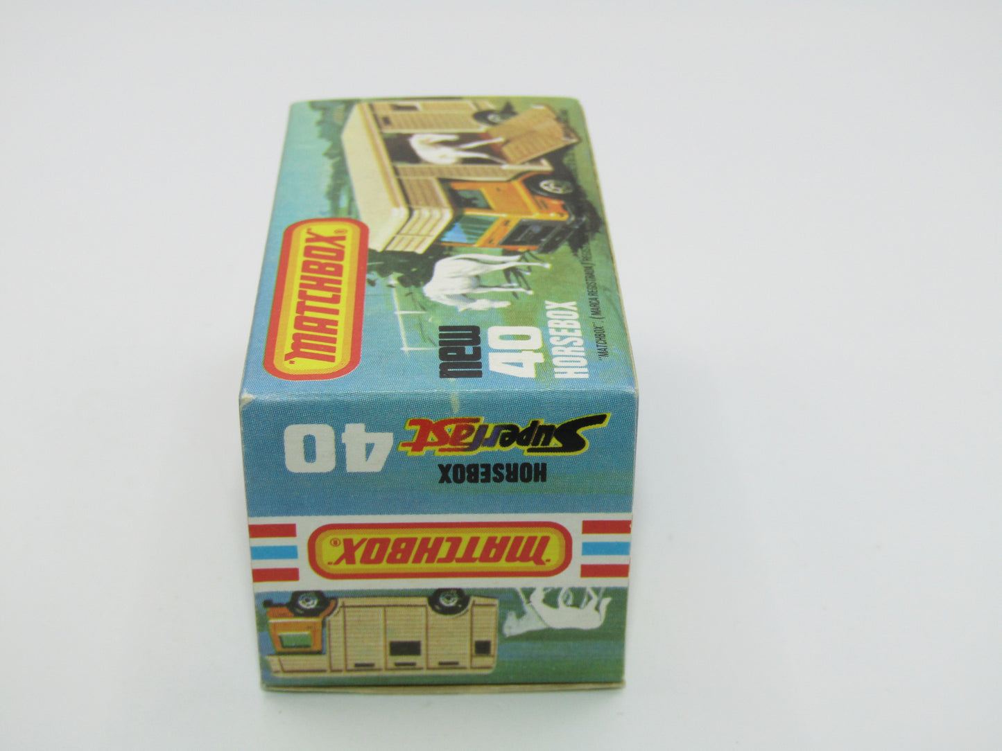 Matchbox Superfast 40B Horse Box Orange GREEN Door Black Base