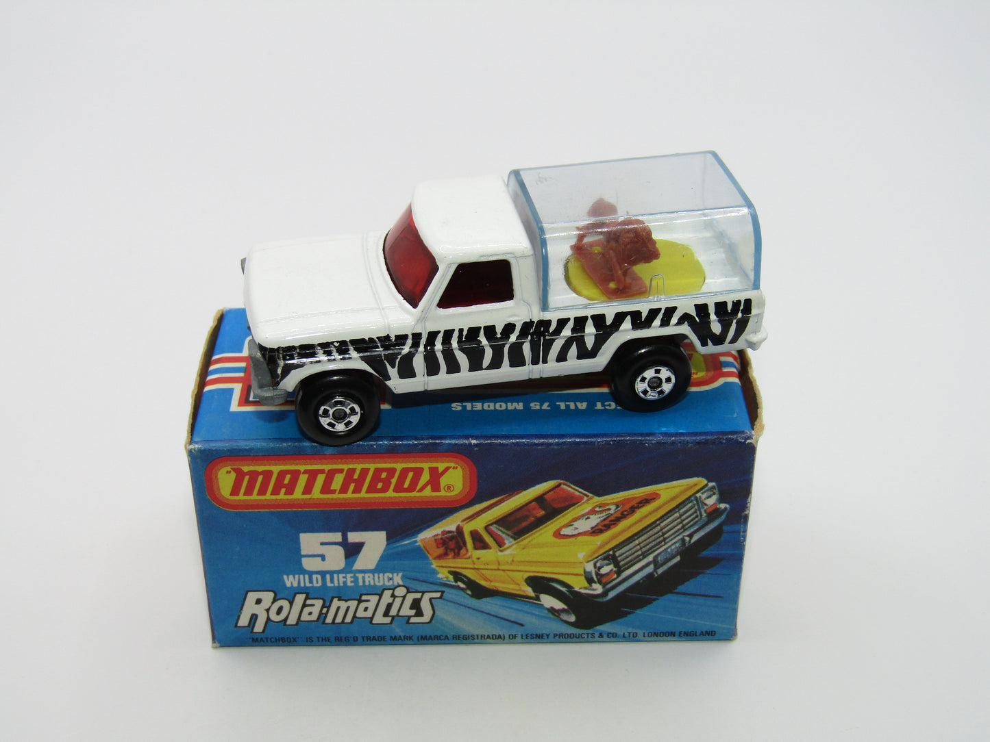 Matchbox Superfast 57C Wild Life Truck Red Windows BLUE Tinted Canopy