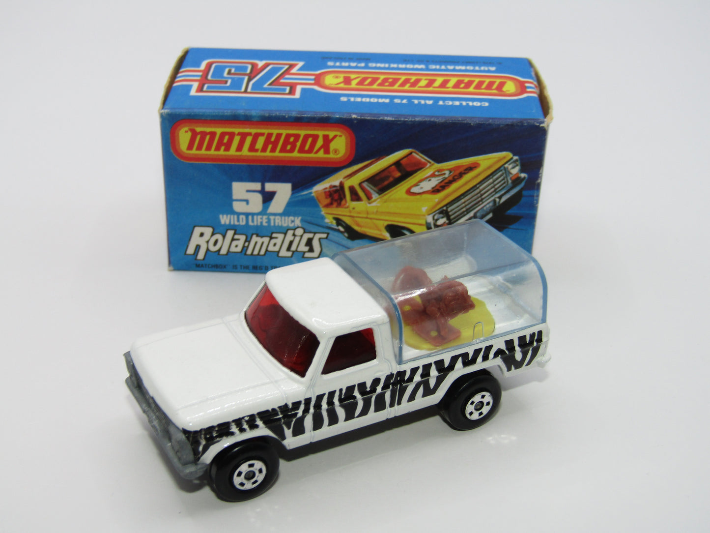 Matchbox Superfast 57C Wild Life Truck Red Windows BLUE Tinted Canopy