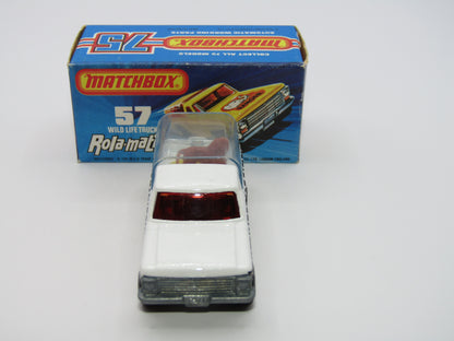 Matchbox Superfast 57C Wild Life Truck Red Windows BLUE Tinted Canopy