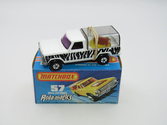 Matchbox Superfast 57C Wild Life Truck PURPLE Windows SMOKE Canopy