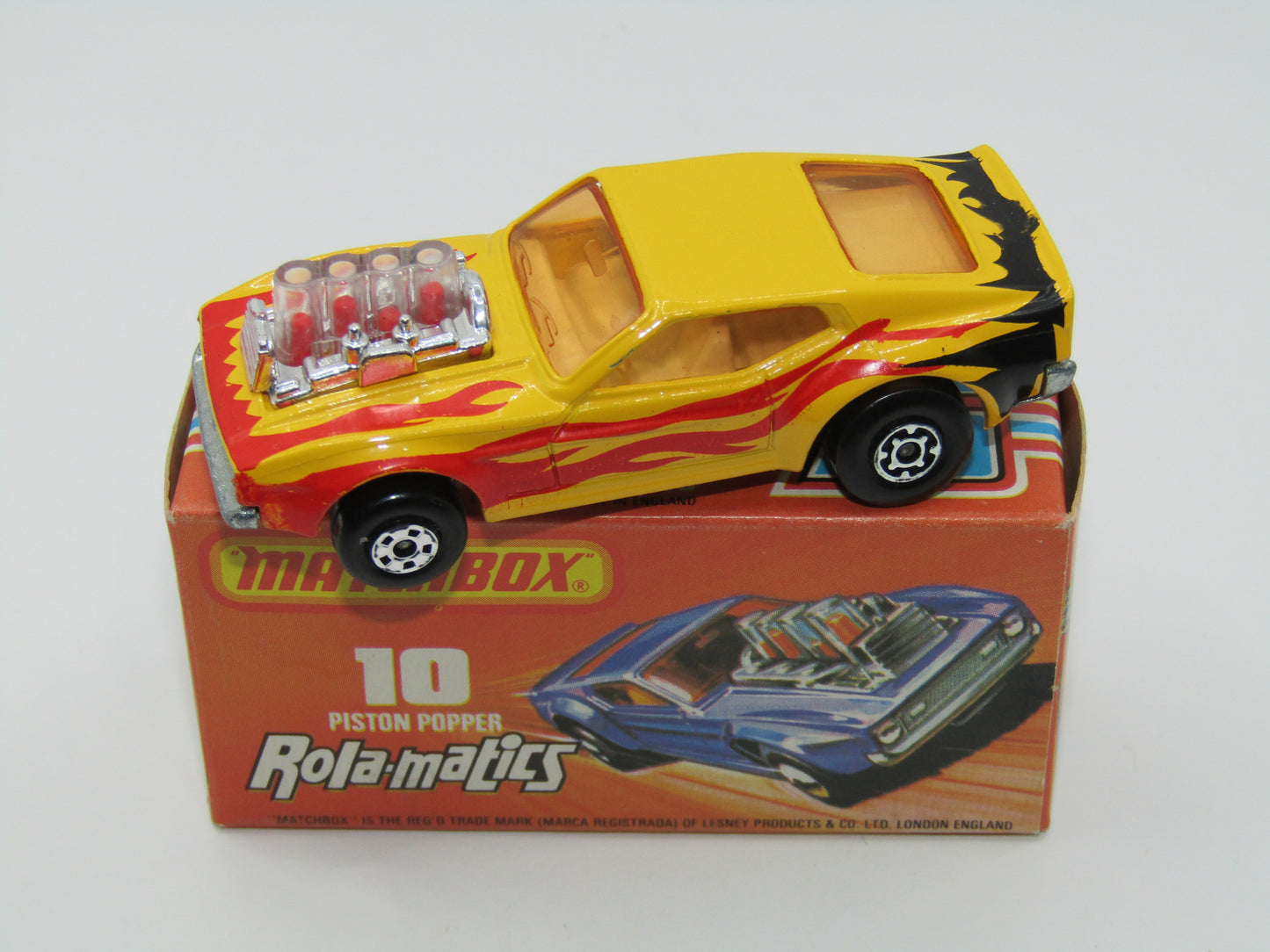 Matchbox Superfast 10B Piston Popper LIGHT Amber Windows