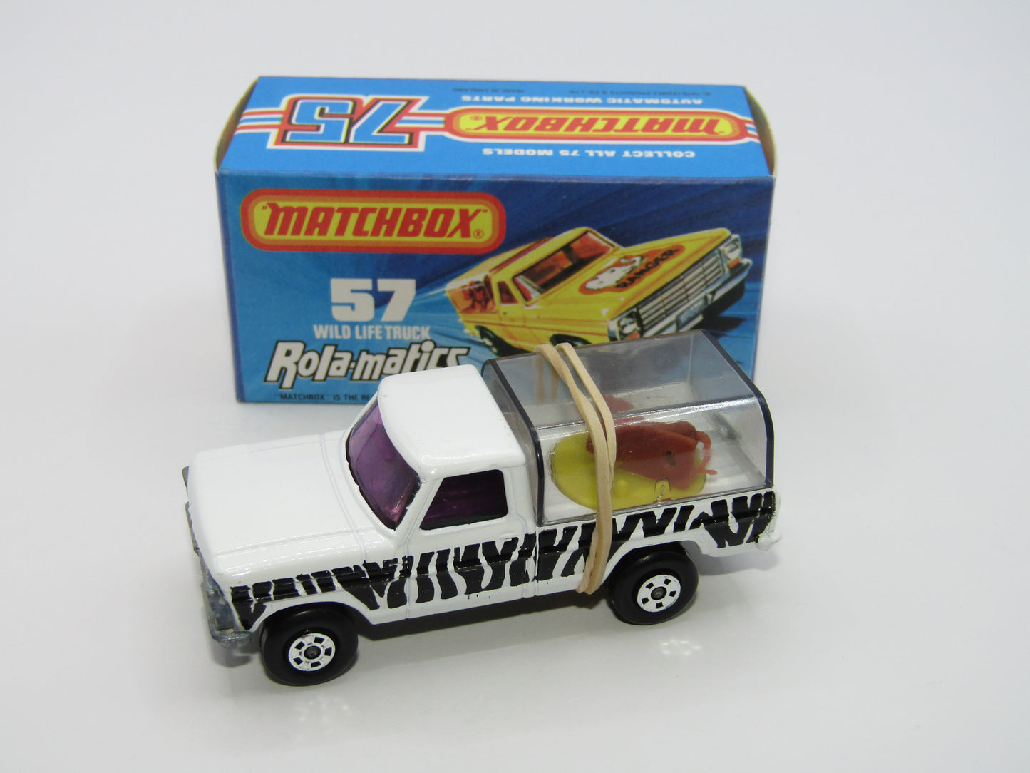 Matchbox Superfast 57C Wild Life Truck PURPLE Windows SMOKE Canopy