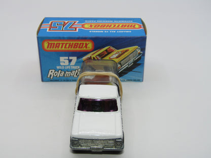 Matchbox Superfast 57C Wild Life Truck PURPLE Windows SMOKE Canopy