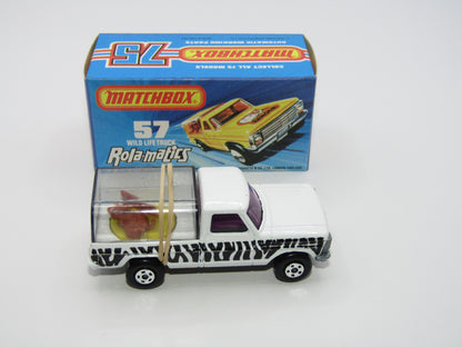 Matchbox Superfast 57C Wild Life Truck PURPLE Windows SMOKE Canopy