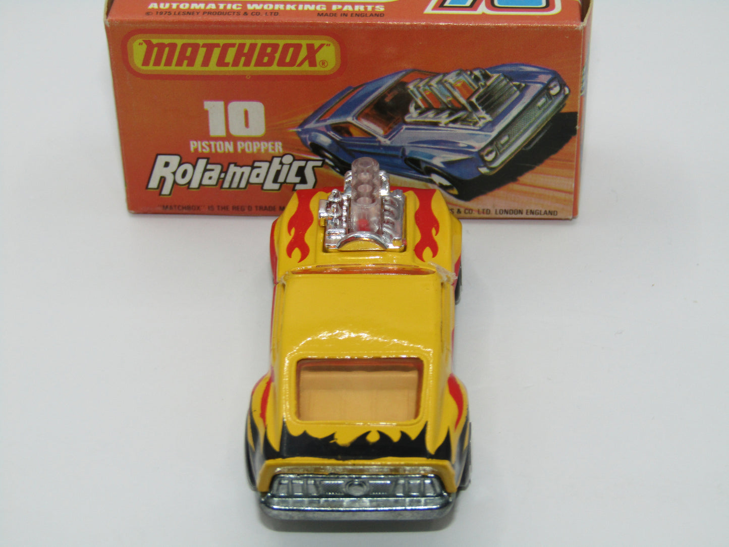 Matchbox Superfast 10B Piston Popper LIGHT Amber Windows