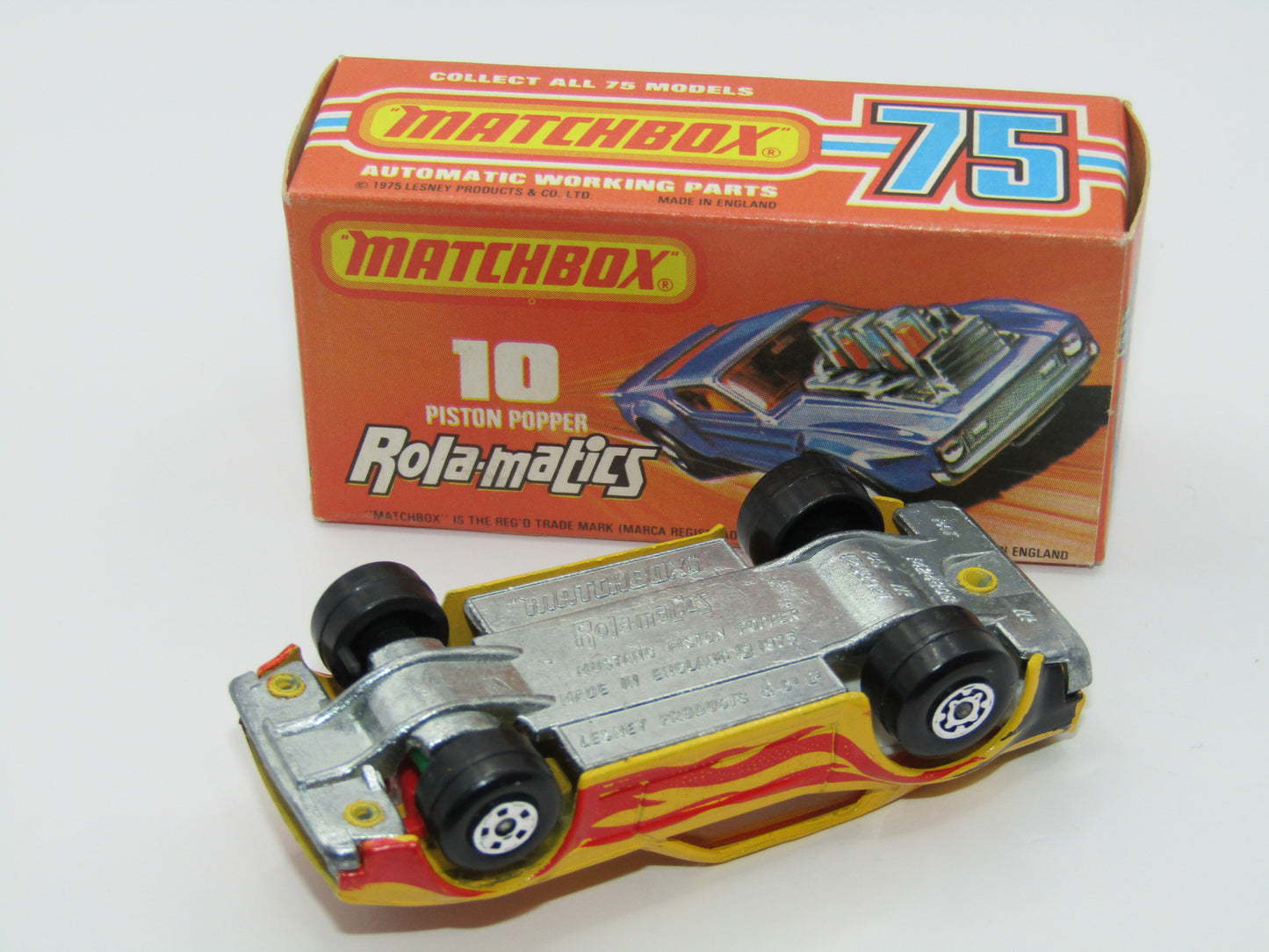 Matchbox Superfast 10B Piston Popper LIGHT Amber Windows