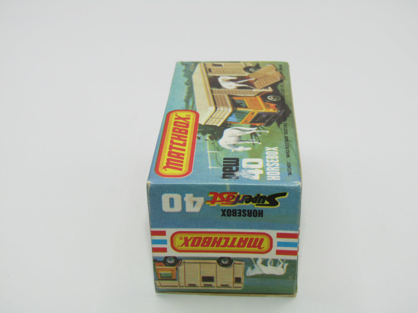 Matchbox Superfast 40B Horse Box Green GREY BASE Brown Door