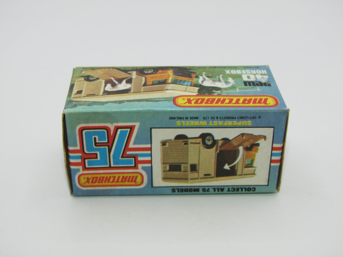 Matchbox Superfast 40B Horse Box Green GREY BASE Brown Door