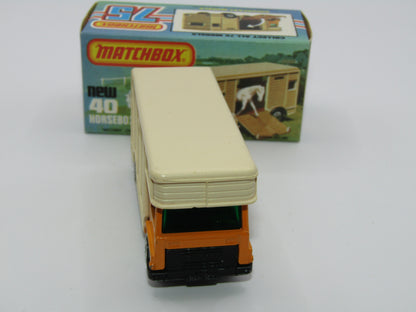 Matchbox Superfast 40B Horse Box Orange 5 ARCH Wheels