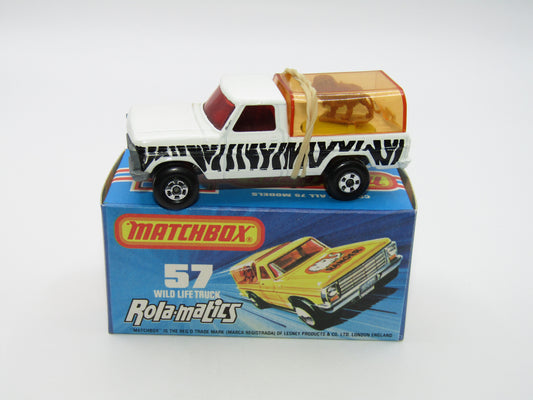 Matchbox Superfast 57C Wild Life Truck Red Windows AMBER Canopy
