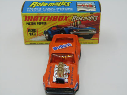 Matchbox Superfast 10B Piston Popper Sunkist Unpainted Base