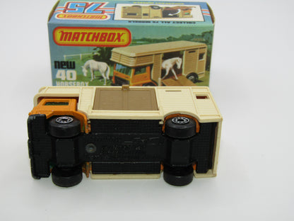 Matchbox Superfast 40B Horse Box Orange 5 ARCH Wheels